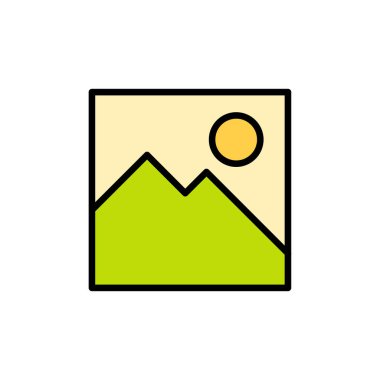 Resim simgesi beyaz arkaplanda izole edildi. Resim vektör simgesi. fotoğraf galerisi simgesi vektosu