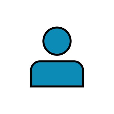 Beyaz arka planda izole edilmiş insan simgesi. Kişi simgesi. Kullanıcı vektörü ico