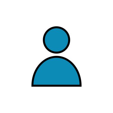 Beyaz arka planda izole edilmiş insan simgesi. Kişi simgesi. Kullanıcı vektörü ico