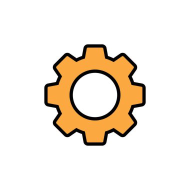 Simge beyaz arkaplanda izole ediliyor. Vektör simgesi ayarlanıyor. Cog Ayarları Simge Sembolü. Gea