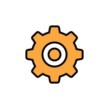 Simge beyaz arkaplanda izole ediliyor. Vektör simgesi ayarlanıyor. Cog Ayarları Simge Sembolü. Gea