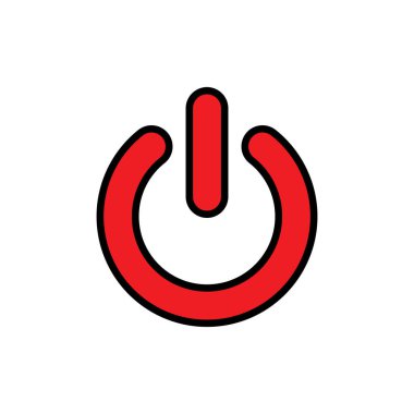 Beyaz arkaplanda güç simgesi izole edildi. Güç Düğmesi Simgesi. Gücü başlat