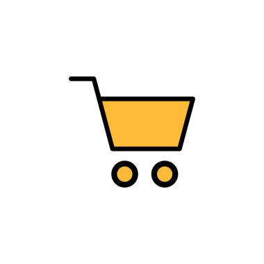 Alışveriş simgesi beyaz arkaplanda izole edildi. Alışveriş arabası ikonu. Basket ikonu. Trol