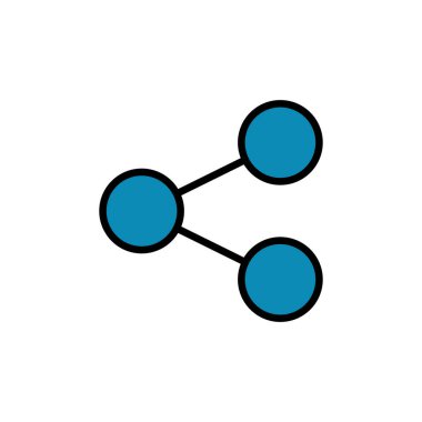 Beyaz arkaplanda izole edilmiş simgeyi paylaş. Paylaşım vektörü ico