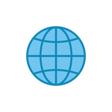 Beyaz arkaplanda web simgesi izole edildi. Web sitesi vektör simgesi. İnternet dünyası vektosu