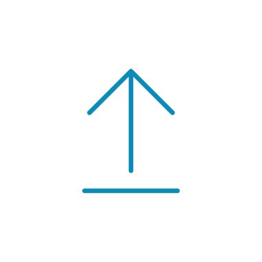 Simge beyaz arkaplanda izole edildi. İşaret simgesini yükle. Gönderme düğmesi. Sembol yükle