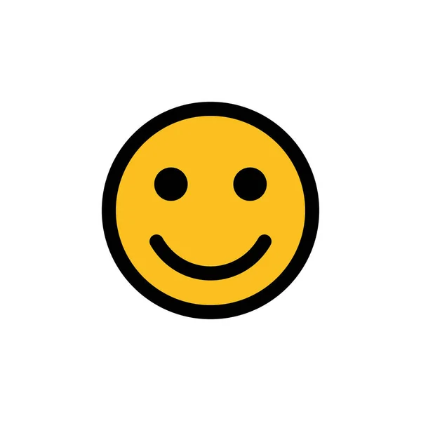 Ícone Sorriso Isolado Fundo Branco Ícone Vetorial Sorriso Emoticon Vector —  Vetores de Stock