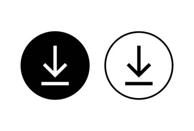 Beyaz arkaplanda simgeler indiriliyor. Vektör ico indiriliyor