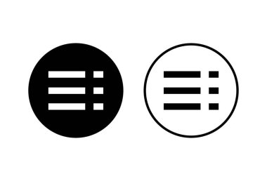 Menü Simgeleri beyaz arkaplanda ayarlandı. Web menüsü ico