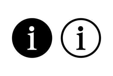 Bilgi simgeleri beyaz arkaplanda ayarlandı. Bilgi işareti var. Bizim hakkımızda