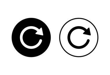 Beyaz arkaplanda yenilenme simgeleri ayarlandı. Simge vektörünü yeniden yükle. Simgeyi güncelle. Meksika 'yı çevir