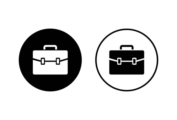 Briefcase Icons Set White Background Briefcase Vector Ico — Stock Vector