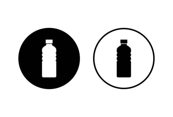瓶子图标设置在白色背景上 时尚平面设计中的瓶子图标 — 图库矢量图片