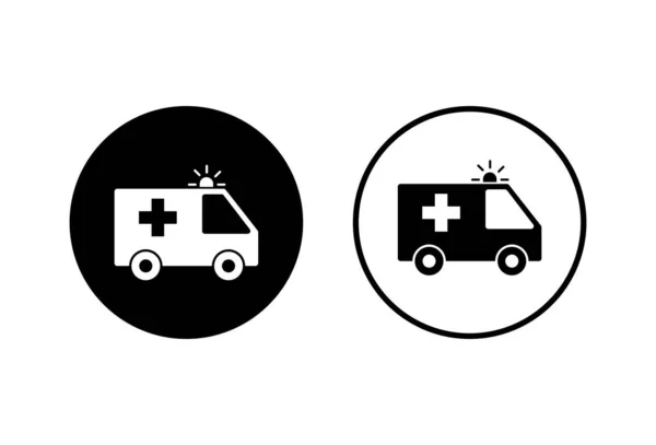 Иконы Ambulance Белом Фоне Ambulance Icon Dead — стоковый вектор