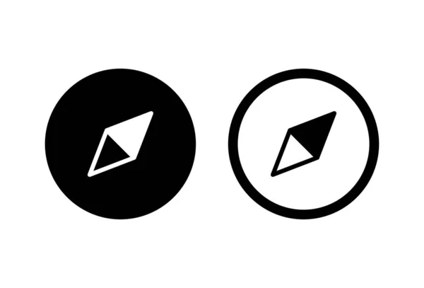Icônes Vectorielles Boussole Sur Fond Blanc Icônes Boussole Sur Fond — Image vectorielle