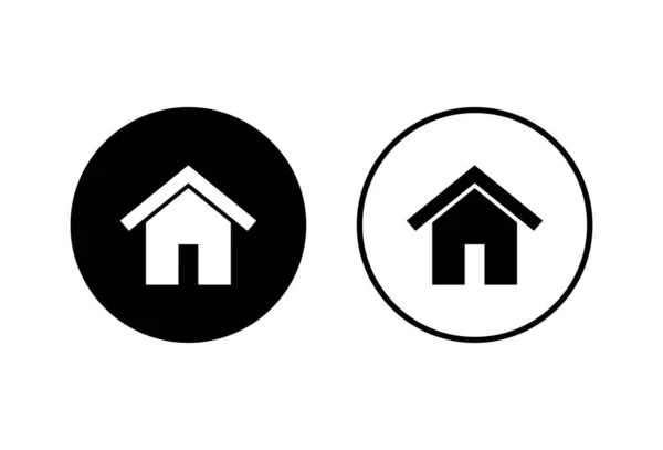 Домашні Піктограми Встановлені Білому Тлі Будинок Вектор Значок Аддресу — стоковий вектор
