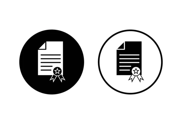 许可证图标设置为白色背景 核准或核证的Ico奖章 — 图库矢量图片