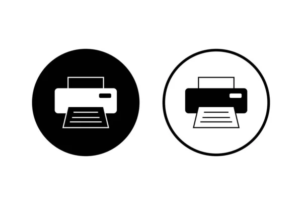 Значки Принтера Установлены Белом Фоне Иконка Печати Значок Вектора Факса — стоковый вектор
