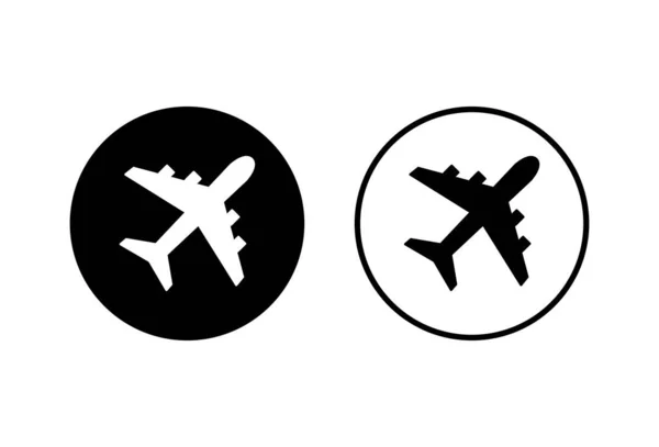 Icônes Avion Sur Fond Blanc Icône Vectorielle Avion Symbole Transport — Image vectorielle