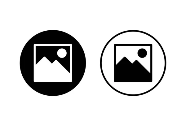 Bildsymbole Auf Weißem Hintergrund Bild Vektor Symbol Fotogalerie Icon Vecto — Stockvektor