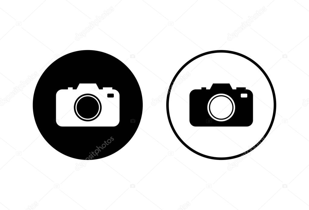 Camera Icons set isolated on white background. Camera symbol. Camera vector ico