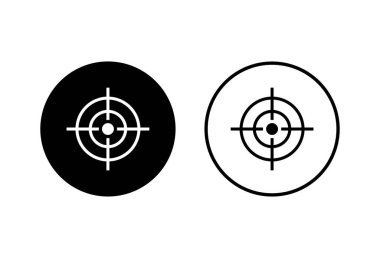 Hedef simgeleri beyaz arka plana ayarlandı. Hedef vektör simgesi. hedef simgesi. Pazarlama hedefi. Ai