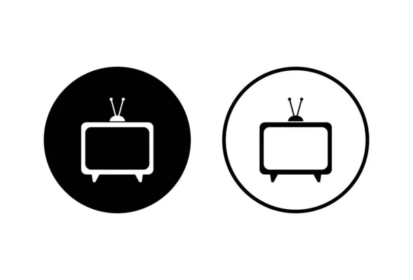 Iconos Vectoriales Televisión Sobre Fondo Blanco Televisión Ico — Archivo Imágenes Vectoriales