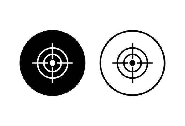 Ikon Target Ditetapkan Pada Latar Belakang Putih Ikon Vektor Target - Stok Vektor
