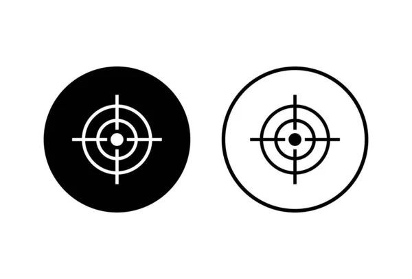 Ícones Destino Definidos Fundo Branco Ícone Vetor Alvo Ícone Objetivo — Vetor de Stock