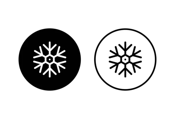 Schneeflockensymbole Auf Weißem Hintergrund Schnee Symbol Vektor Symbol Des Winters — Stockvektor