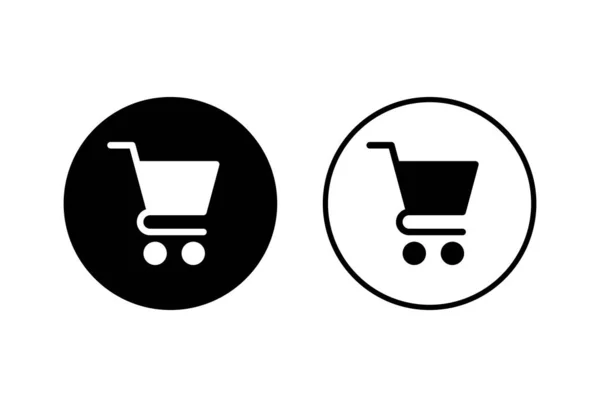 Shopping Symbole Auf Weißem Hintergrund Warenkorb Symbol Warenkorb Symbol Trolle — Stockvektor