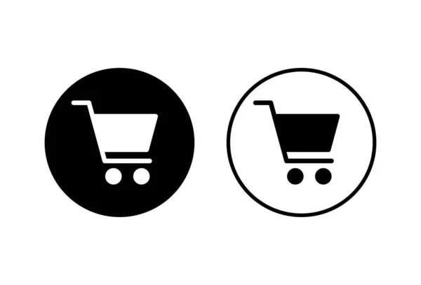 Shopping Symbole Auf Weißem Hintergrund Warenkorb Symbol Warenkorb Symbol Trolle — Stockvektor