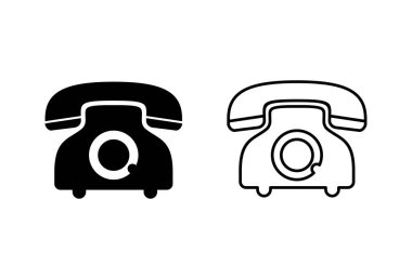 Telefon ikonu. Telefon simgesi vektörü. çağrı simgesi