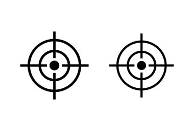 Hedef simgeleri ayarlandı. Hedef vektör simgesi. hedef simgesi. Pazarlama hedefi. Ai