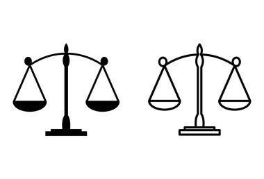 Scales icons set. Law scale icon. Scales vector icon. Justic clipart