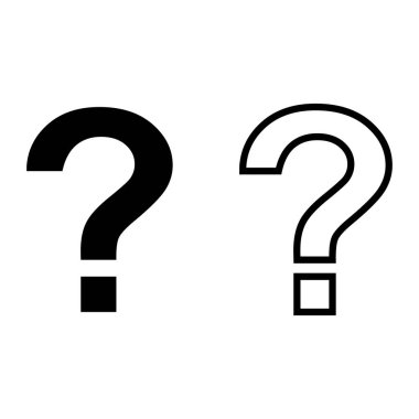 Soru Simgeleri ayarlandı. Soru işareti işareti. Yardım simgesi. Fa