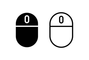 Bilgisayar Fare Simgeleri beyaz arkaplana ayarlandı. Bilgisayar fare vektörü ico