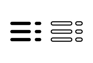 Menü Simgeleri beyaz arkaplanda ayarlandı. Web menüsü ico