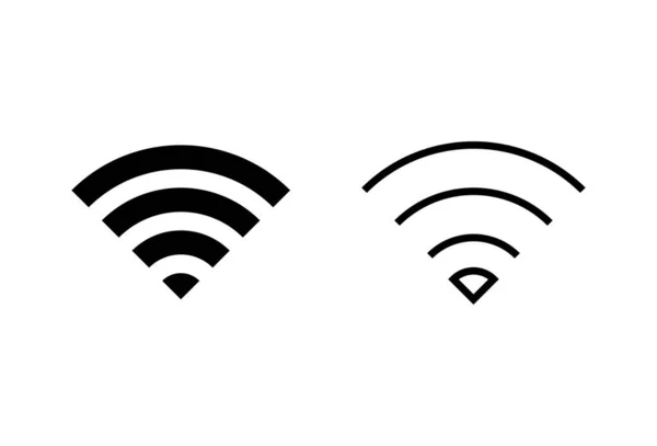 Conjunto Iconos Wifi Icono Vector Señal Icono Inalámbrico Wifi Signo — Archivo Imágenes Vectoriales
