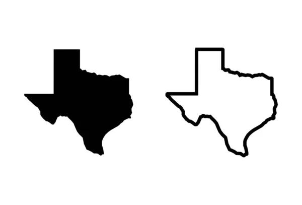 Texas Karte Symbole Gesetzt Symbol Für Texas Karte Texas Symbol — Stockvektor