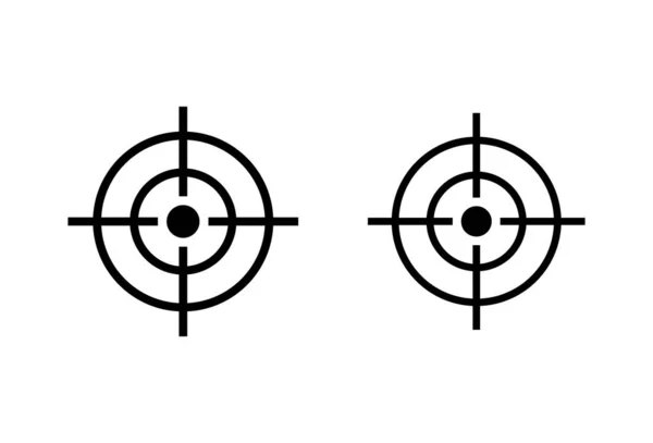 Set Ikon Target Ikon Vektor Target Ikon Tujuan Target Pemasaran - Stok Vektor