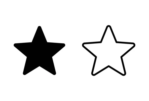 Icone Stellari Impostate Icona Del Vettore Stellare Simbo Rating — Vettoriale Stock