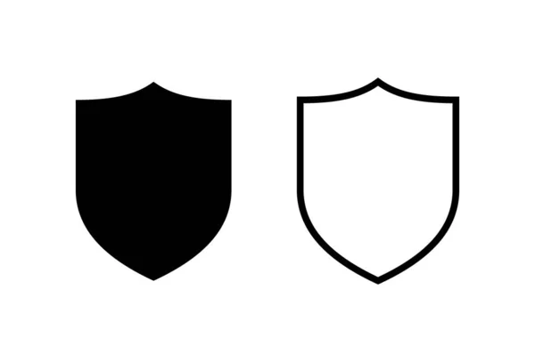Conjunto Iconos Vectoriales Escudo Icono Protección Vector Seguridad Vector Ico — Archivo Imágenes Vectoriales