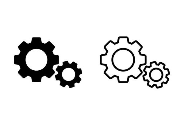 Ustawiam Ikony Ustawiam Ikonę Wektora Symbol Ikony Ustawień Trybu Gea — Wektor stockowy