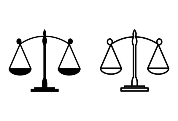 Icônes Échelles Réglées Icône Échelle Droit Échelles Icône Vectorielle Justique — Image vectorielle