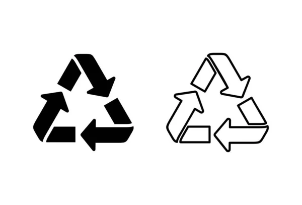 Recyklovat Ikony Nastavené Vektor Recyklace Nějaký Nápis Balení Environment Ico — Stockový vektor