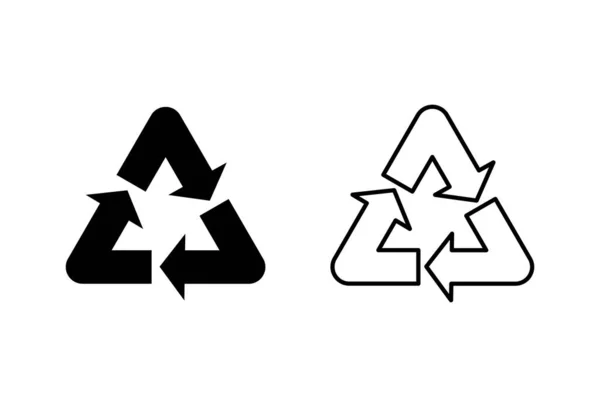 Recycle Symbole Setzen Vektor Recycling Und Ein Paar Verpackungszeichen Umwelt — Stockvektor