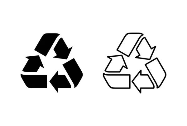 Recycle Symbole Setzen Vektor Recycling Und Ein Paar Verpackungszeichen Umwelt — Stockvektor