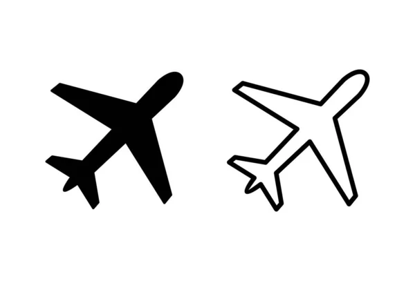 Ebenen Symbole Gesetzt Flugzeug Vektor Symbol Symbol Für Den Flugverkehr — Stockvektor