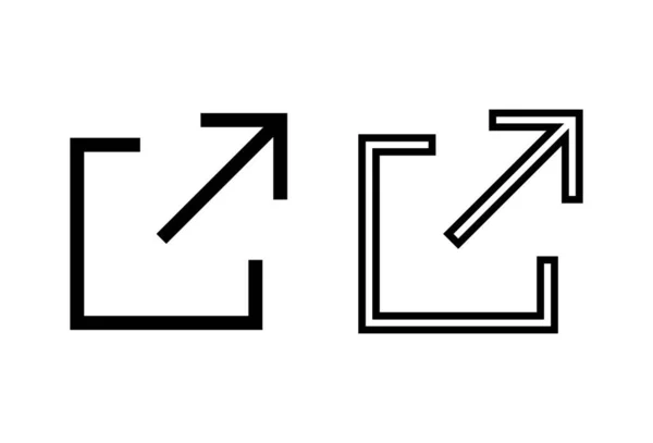 Lien Externe Symbole Vectoriel Icônes Ensemble Lien Icône Sur Fond — Image vectorielle